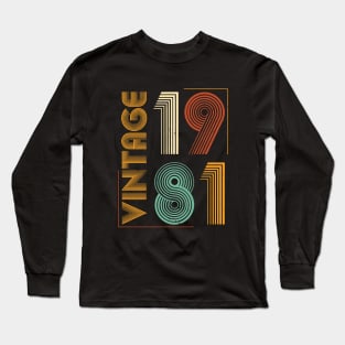 Vintage 1981 Birthday Long Sleeve T-Shirt